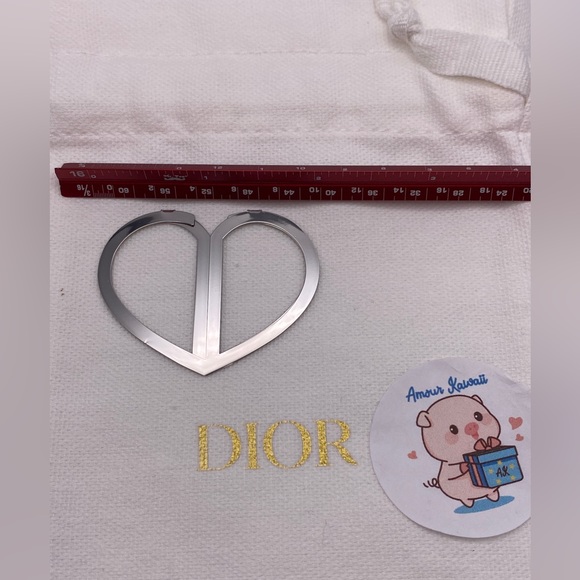 Dior gold tone 2 Stars charm & silver Heart charm, dust bag - Picture 6 of 10